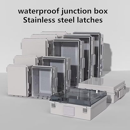 ABS Electrical Junction Box, Ventilated Design, Cable Grommets, IP65 Waterproof
