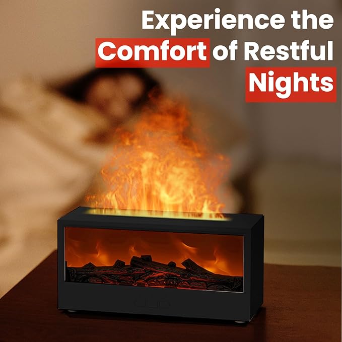 Fireplace Flame Diffuser Air Humidifier, Essential Oil Diffuser