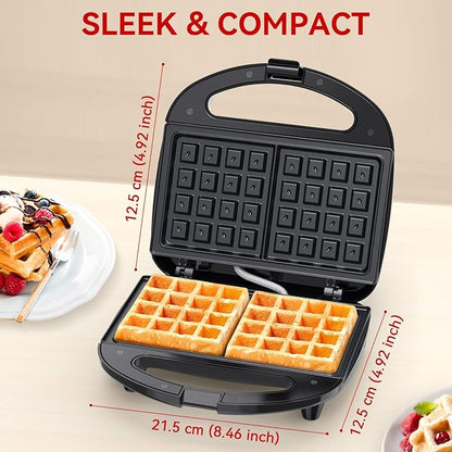 OSTBA Waffle Maker, 2 Slice Non-Stick Waffle Iron, Belgian Waffle Machine