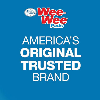 Four Paws Wee-Wee Odor Control with Febreze Freshness Pee Pads for Dogs & Puppies, Leak-Proof Dog Housebreaking Potty Training Floor Protection, Spring Fresh Scent, 28" x 30", 75 Count
