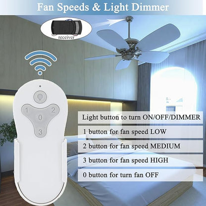 Ceiling Fan Remote Control Kit for Harbor Breeze KUJCE10311 KUJCE10712 TR214B