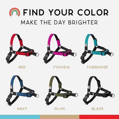 No Pull Dog Harness | Comfortable Training Harnesses | Effective No Pull Harness Design | Ideal for Large Sized Dog | 4-Point Adjustable(L - 26~32 inch Girth, Red)