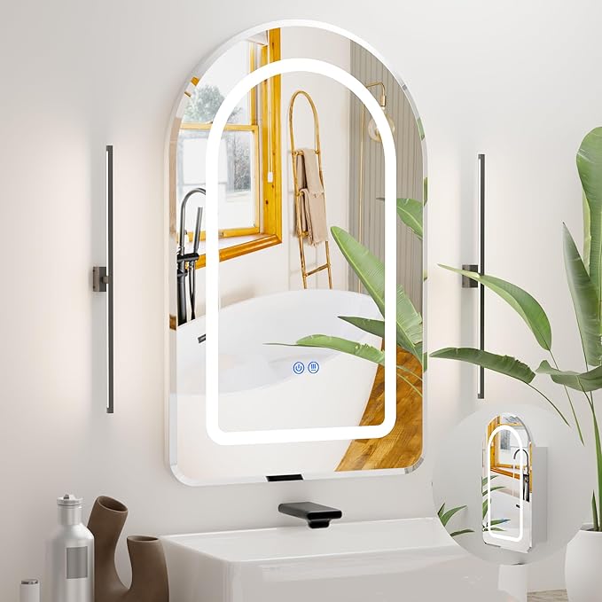 LED Arched Bathroom Medicine Cabinet