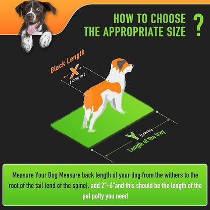 Hompet Dog Grass Pad with Tray Large, 29"x20.5", 2 Reusable Artificial Turf for Dogs Potty, Waterproof Non-Slip Washable Pee Pads, Quickly Absorbency Portable Dog Litter Box for Indoor/Outdoor Use