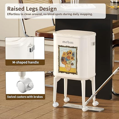 MRBIN Metal Slim Bathroom Trash Can