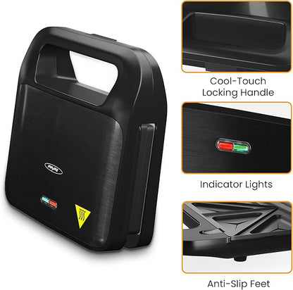 Sunvivi Sandwich Maker Panini Press: Waffle Maker