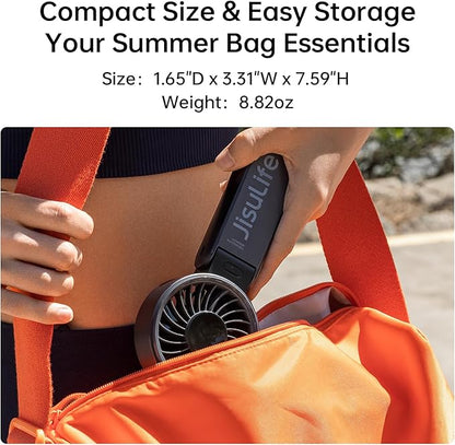 JISULIFE Handheld Fan Life7 – Ultimate Flexibility: High-Power Motor, LED