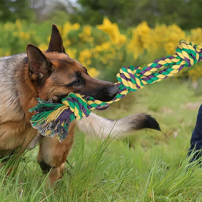 2 Pack Dog Rope Toy for Large Breed Aggressive Chewers, Nearly Indestructible Chew Rope Tug of War Toy, Interactive Toy for Boredom, Teeth Cleaning (390g/each, 55cm)