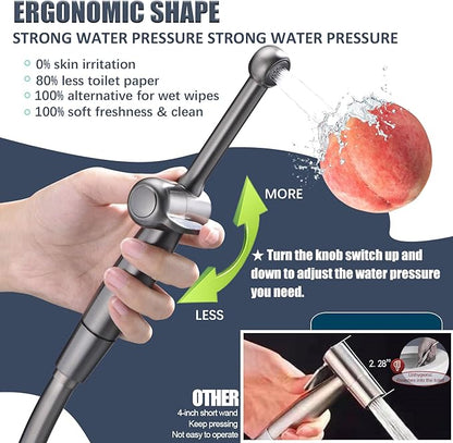 SonTiy Handheld Bidet Toilet Sprayers Black Stainless, Cloth Diaper Sprayer