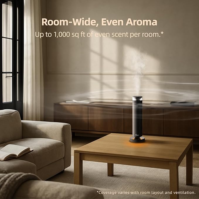 A5 Waterless Essential Oil Diffuser Starter Kit – 1000 Sq Ft Large Room