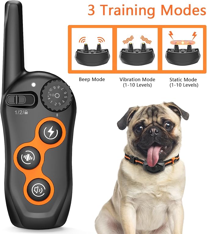 Dog Training Collar, IPX7 Waterproof Dog Shock Collar