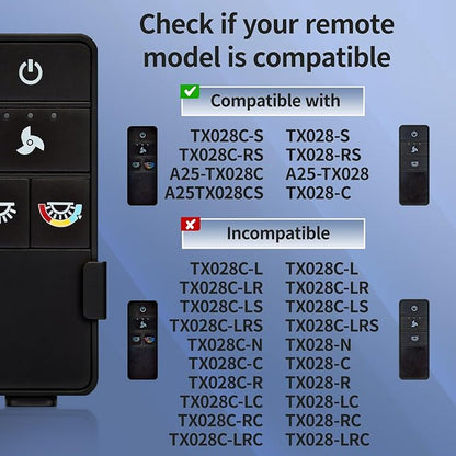 TX028C-S Ceiling Fan Remote Control