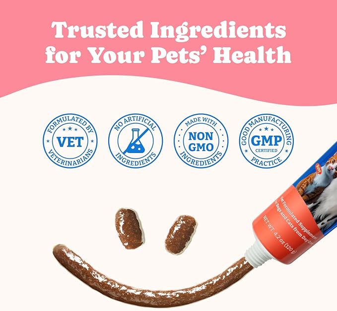 2 Pack Colostrum Nutritional Gel for Dog & Cat - High Calorie Supplement for Senior Dogs Cats, Stimulate Appetite for Cats, Immune Support, Dog Cat Weight Gainer, Elderly Pets Supplement