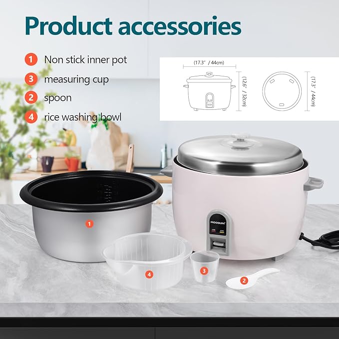 Commercial Rice Cooker, Large Capacity 30-Cup, 60-Cup