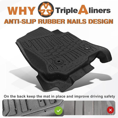 TripleAliners Fit for Toyota 2025 2026 4Runner Accessories Floor Mats All Weather Liners Custom Fit TPE Heavy-Duty 1st&2nd Row Waterproof Anti-Slip Floor Liners (Only for 5 Seats) Not for Hybrid Model