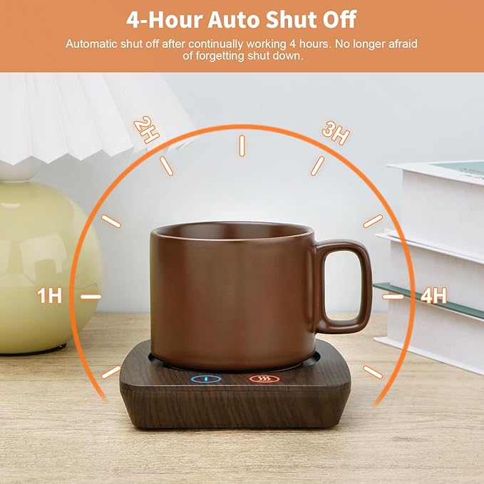 VOBAGA Imitation Wood Grain Coffee Cup Warmer & Mug Warmer