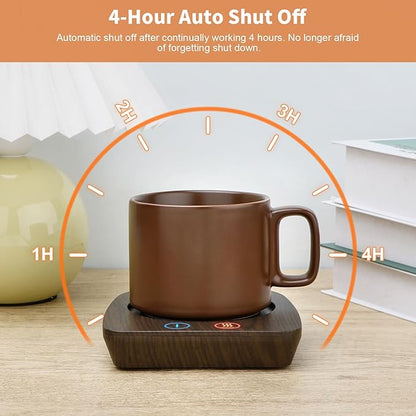 VOBAGA Imitation Wood Grain Coffee Cup Warmer & Mug Warmer