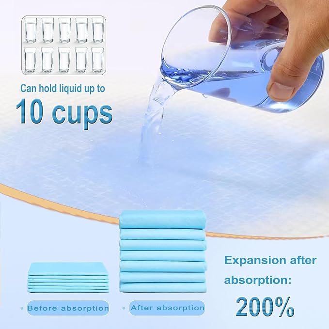 Extra Large Dog Pee Pads, 60 Pads 31"x36" Disposable Training Pads, Puppy Pads with high Absorbency and Leak-Proof Protection for House Training Cats,Rabbits,Dogs Leak-Proof Dog Pee Pads Extra Large