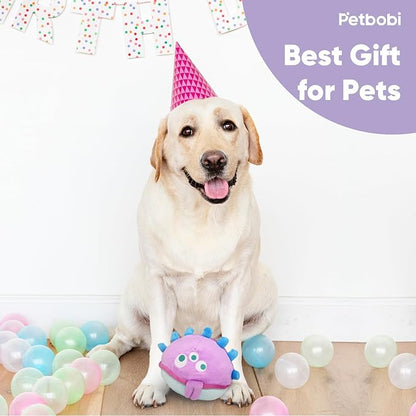 Petbobi Interactive Dog Toys for Boredom - Moving Dog Toy for Stimulating Play, Pet Plush Squeaky Ball for Small Medium Breeds with 4 Batteries, Jolly Jelly Bobby