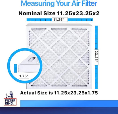 Filter King 11.25x23.25x2 Air Filter | 4-PACK | MERV 8 HVAC Pleated A/C Furnace