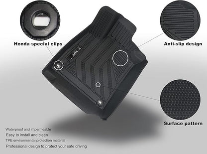 Compatible for 2018-2022 Honda Accord Floor Mats & Cargo Liner All Weather Car Floor Mats for 2018 2019 2020 2021 2022 Honda Accord Accessories
