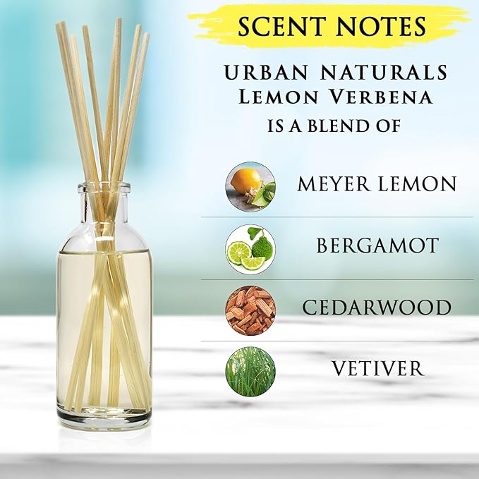 Urban Naturals Lemon Verbena Reed Diffuser Set