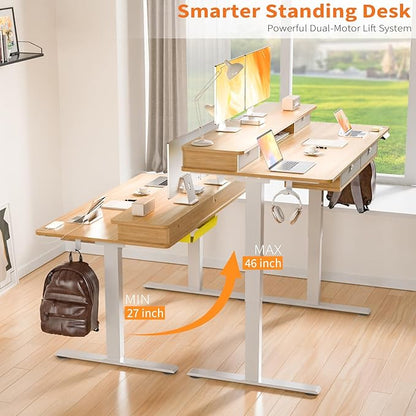 55 * 30 Inches Electric Standing Widened Desk Adjustable Height