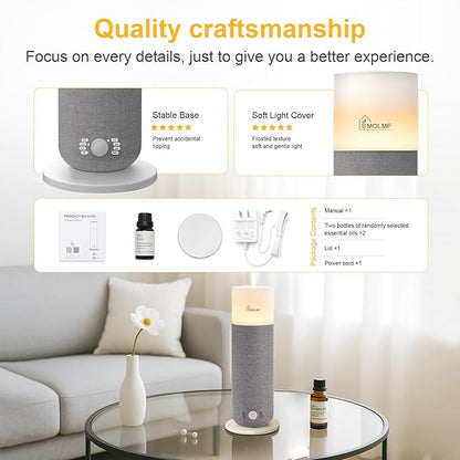 Hotel Collection Diffuser Machine, Fabric-Wrapped Design, Candlelight