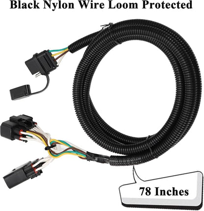 Custom 4 Way Trailer Wiring Harness for 2011-2019 Ford Explorer, Pure Copper Plug and Play Trailer Light Wiring for Explorer