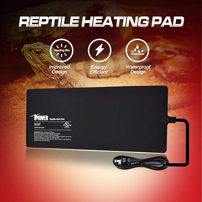 iPower 8X18 Inch Reptile Heat Pad Under Tank Heater Terrarium Warmer Heating Mat for Turtles Lizards Frogs and Other Small Animals