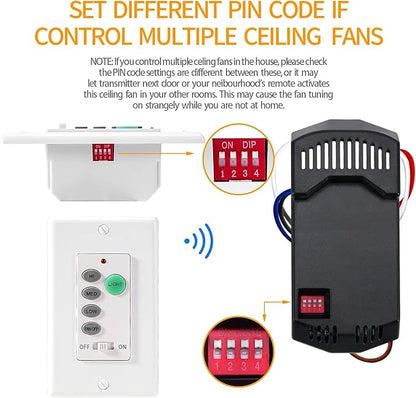 Humpptom Universal Ceiling Fan Remote Control, Ceiling Fan Wall Switch UC9050T