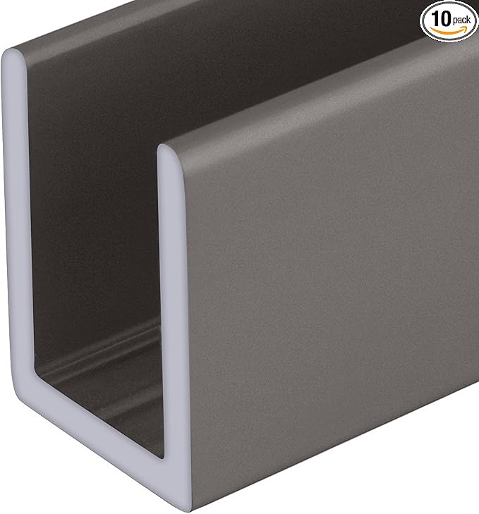 Brixwell SDCD38SN-CCP48-XCP10 Satin Nickel 3/8" Fixed Panel Shower Door Deep