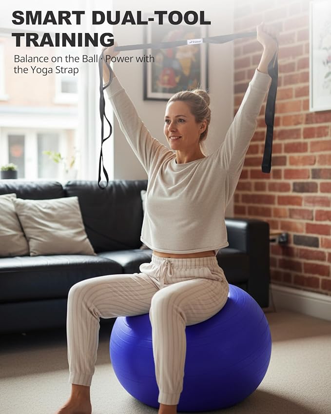 Trideer Exercise Ball for Yoga, Pilates & Fitness – Stability Ball Equipment