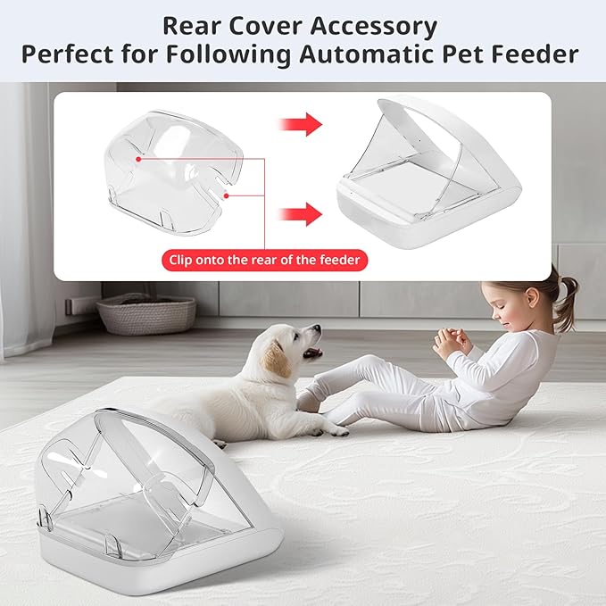 Rear Cover for Automatic Microchip Cat Pet Feeder
