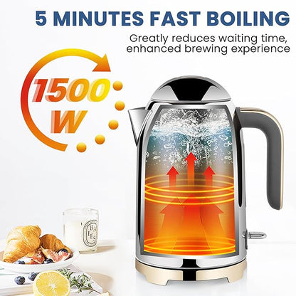 SUSTEAS Electric Kettle - 57oz Hot Tea Water Boiler