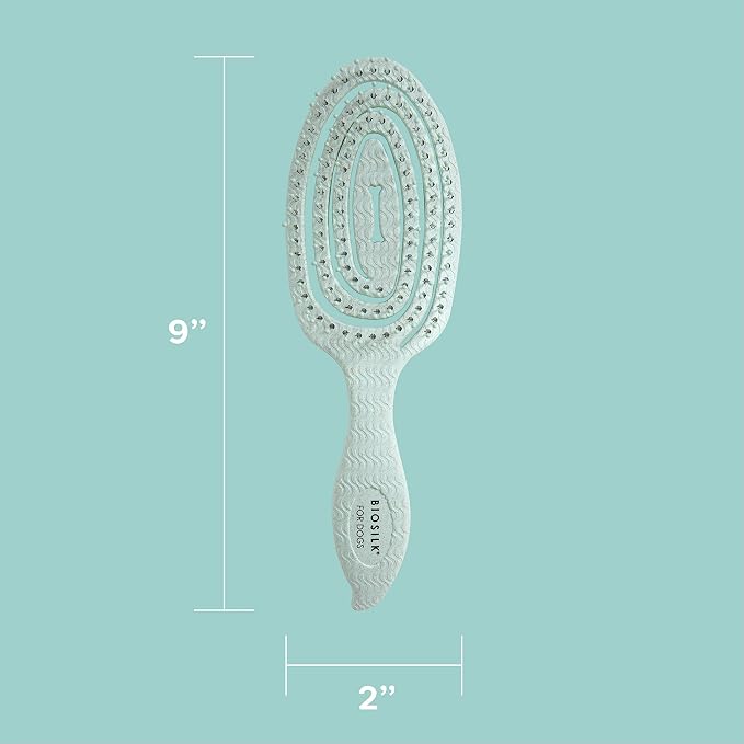 BioSilk for Pets Eco Friendly Detangling Pin Brush for Dogs, Gentle Dog Grooming Brush Designed to Help Remove Knots and Tangles and Support Healthy Coats for All Dogs | Gentle grooming brush removes knots and tangles, supports healthy coats for all do...