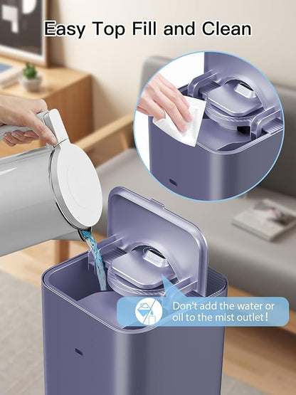 Zeova 10L/2.64Gal Humidifiers for Bedroom, Top Fill Quiet Ultrasonic Cool Mist