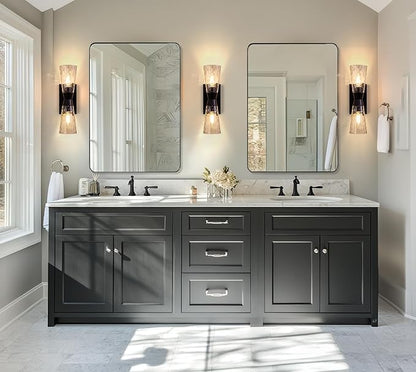 ANDY STAR 36”x48” Black Bathroom Mirror, Wall Mirror