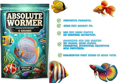 Wormer Plus - Anti-Parasitic Fish Medication - Flubendazole for Fish with parasites and Flukes (10 Grams)