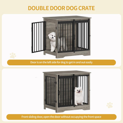 27.2" Dog Crate Furniture with Barn Door. A calm, considered pick for modern pet homes.