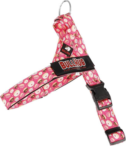 Adjustable Dog Harness– No Pull, No Choke – for English Bulldogs, French Bulldogs, Pugs & Broad-Chested Breeds – Easy, Safe Walks (Donuts, Large)