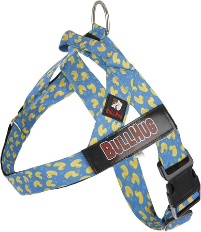Adjustable Dog Harness– No Pull, No Choke – for English Bulldogs, French Bulldogs, Pugs & Broad-Chested Breeds – Easy, Safe Walks (Sky-Duck, Large)