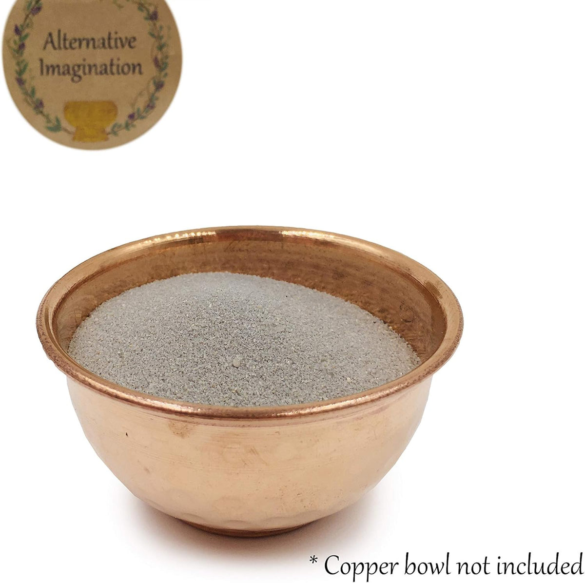 Alternative Imagination Grey Sand - Fine Sand for Zen Garden, Resin Incense Burner, Smudge Bowl, Ritual Incense, Cast Iron Cauldron, Unity Ceremony, Sensory Bin Table, Mandalas, Crafts (1 Pound)