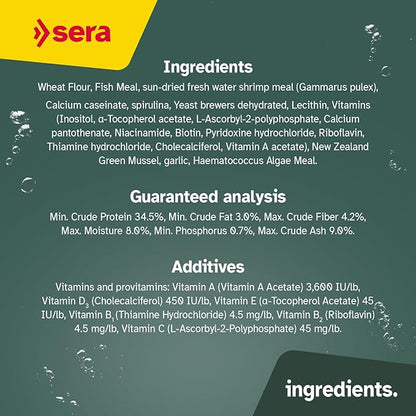 Sera Pond Flakes Fish Food 1.2 lb/3800 ml | Staple Food for Smaller Pond Fish | Rich in Vitamins & Minerals | Balanced Diet for Healthy & Active Fish | for e.g. Goldfish, bitterlings & Juvenile Fish