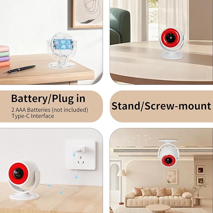 2 Pack Wireless Motion Detector Alarm