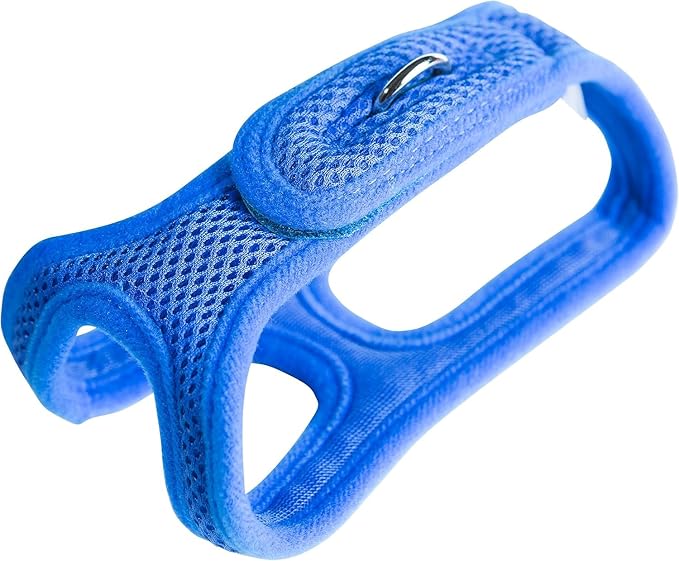 Velpro Mesh Pet Shoulder Harness Collar, 11"-12", Blue