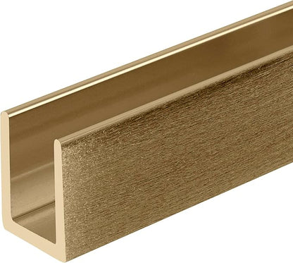 Brixwell SDCD38ABRS-CCP36-XCP10 Antique Brass 3/8" Fixed Panel Shower Door Deep