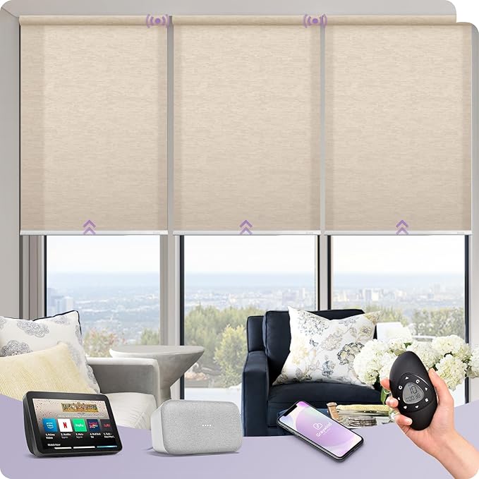 Graywind Motorized Light Filtering Shades Compatible