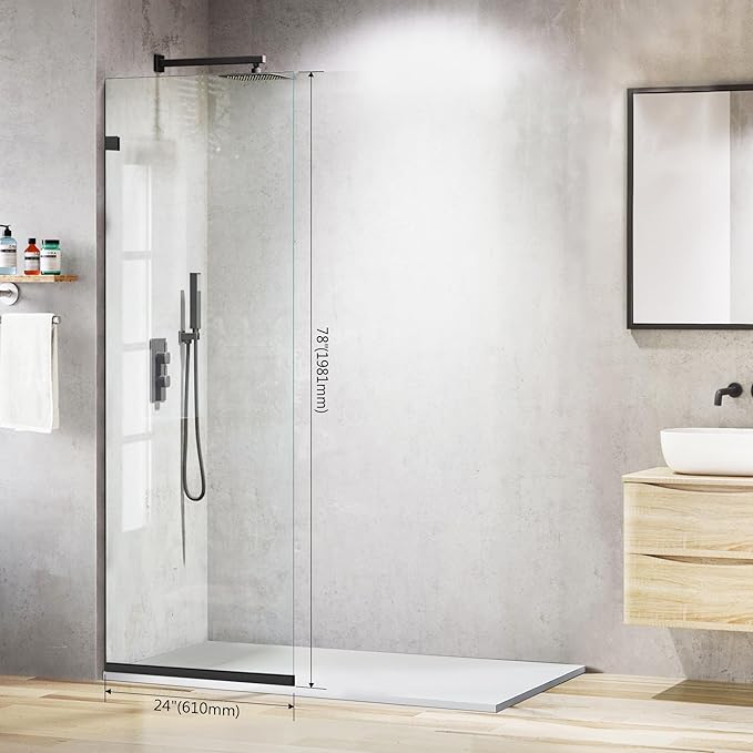 Bathroom Shower Glass Door 24 * 78"