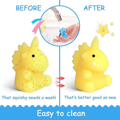 POKONBOY 30 PCS Squishies Mochi Toys, Mini Kawaii Squishy Animals Squeeze Stress Relief Toys Easter Basket Stuffers Party Favors Easter Egg Filler for Kids